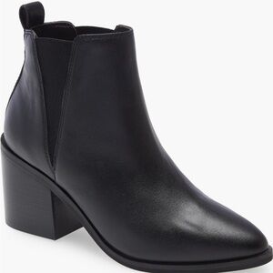 BP Black Leather Ankle Booties